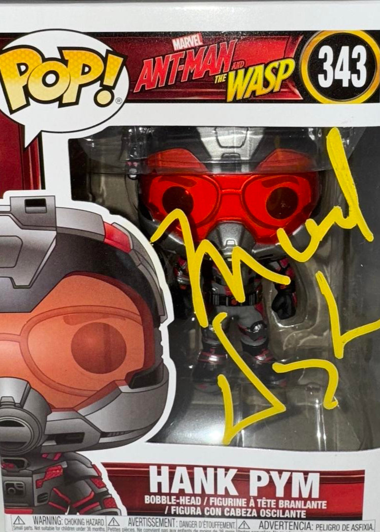 Michael Douglas Signed Funko Pop #343 "Hank Pym" (Ant-Man) - Beckett COA #01